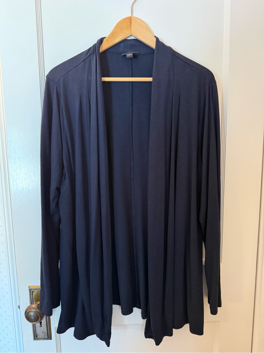 J. Jill Navy Wearever Open Drape Navy Cardigan